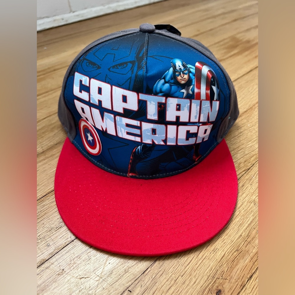 Marvel Captain America Red and Blue Kids Snapback Hat